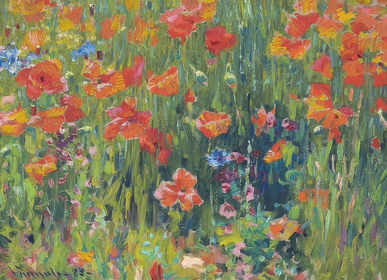 Pipacsok. 1888 alkotó: Robert William Vonnoh