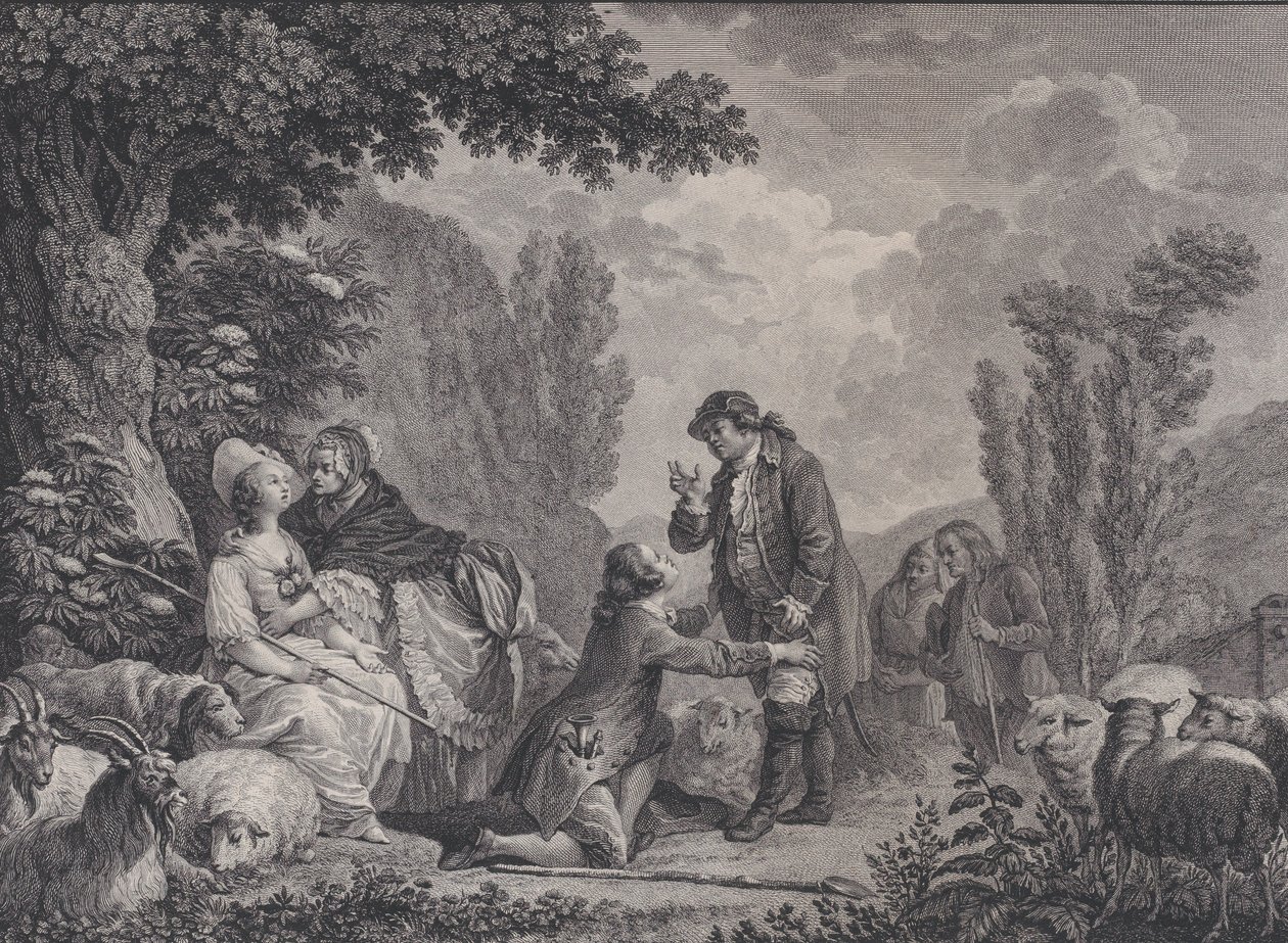 Fonrose elismerése, 1786. alkotó: Robert de Launay