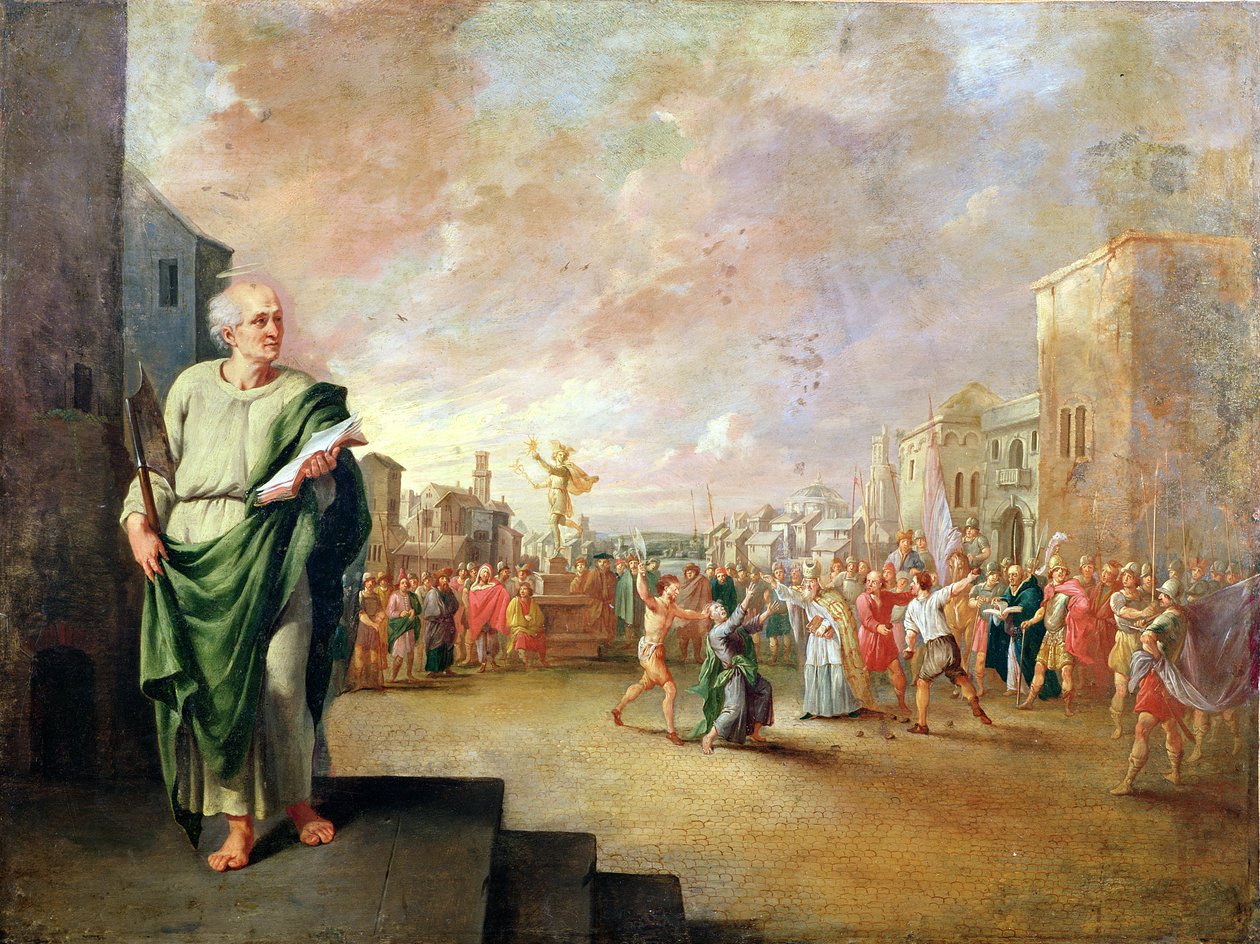 Szent Mátyás (olaj, réz) alkotó: Robert van den Hoecke