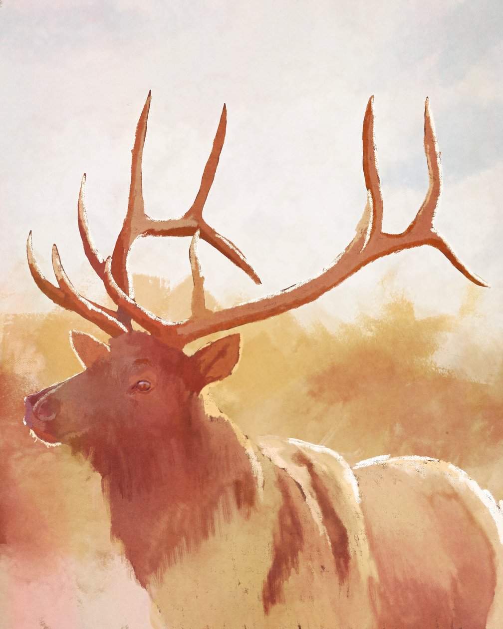 Bull Elk, 2023 (digitális) alkotó: Roberta Murray