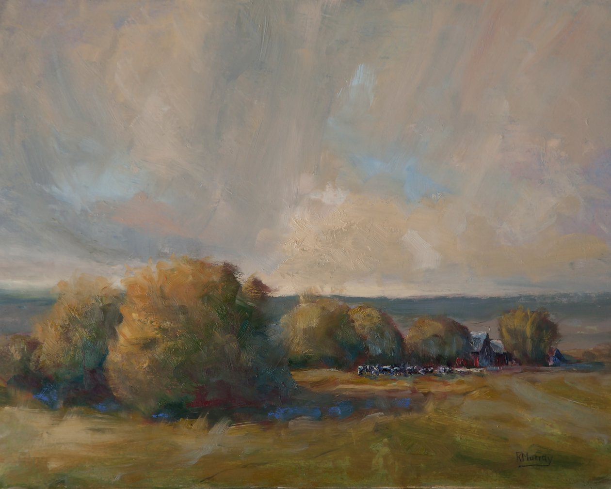Holdfelkelte, 2016 (olaj, tábla) alkotó: Roberta Murray
