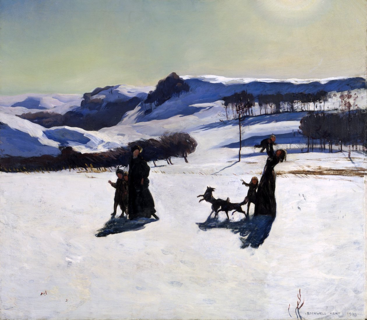 Hómezők (Tél a Berkshiresben) alkotó: Rockwell Kent