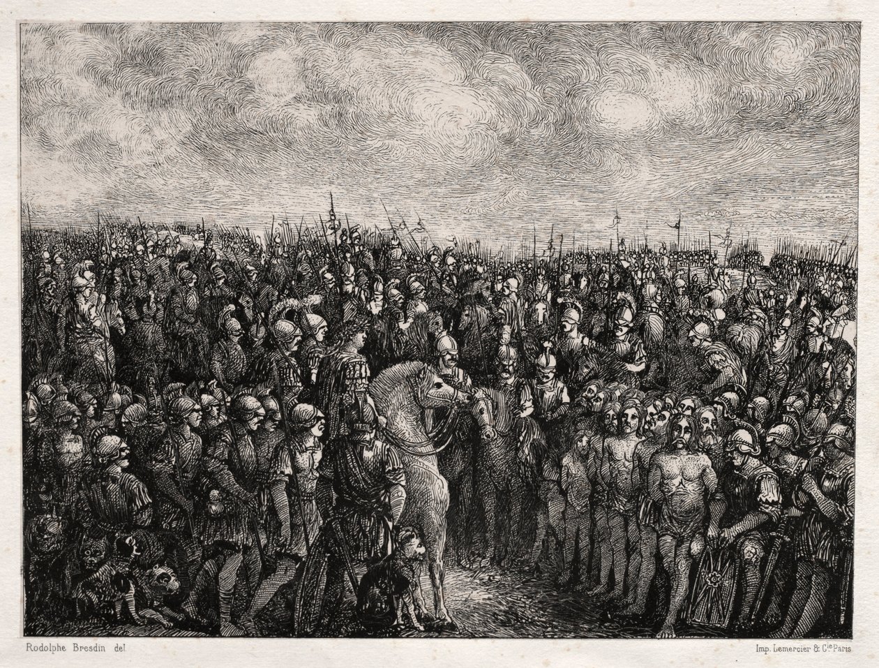 Caesar és foglyai, 1878. alkotó: Rodolphe Bresdin