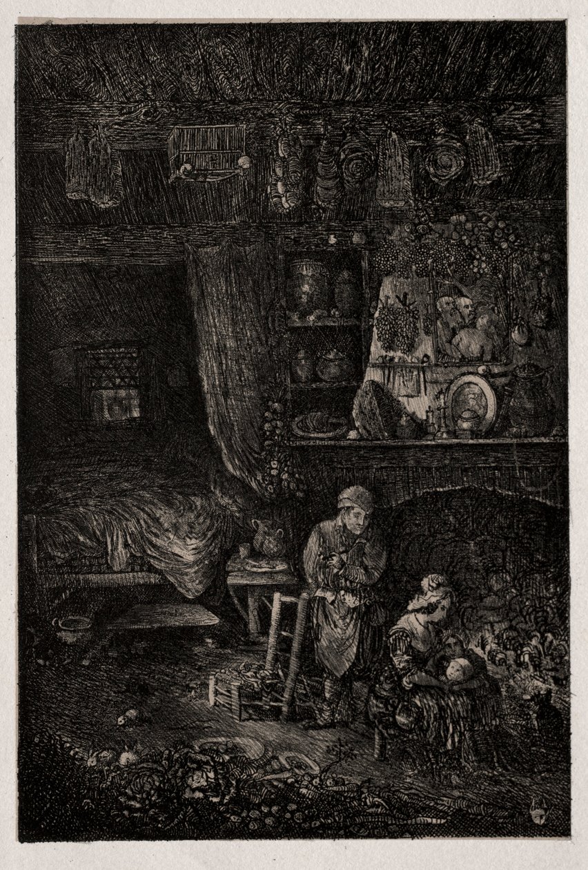 Flamand belső, 1856. alkotó: Rodolphe Bresdin