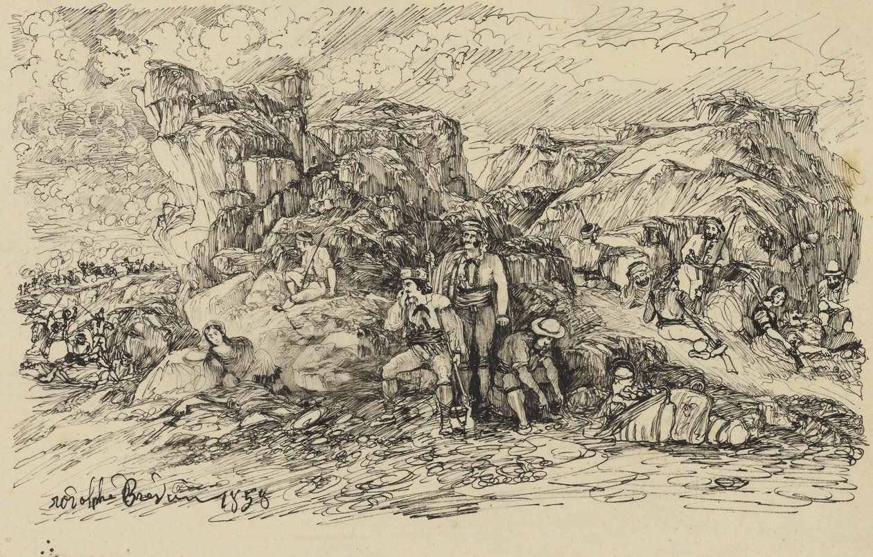 A csempészek, 1858 alkotó: Rodolphe Bresdin