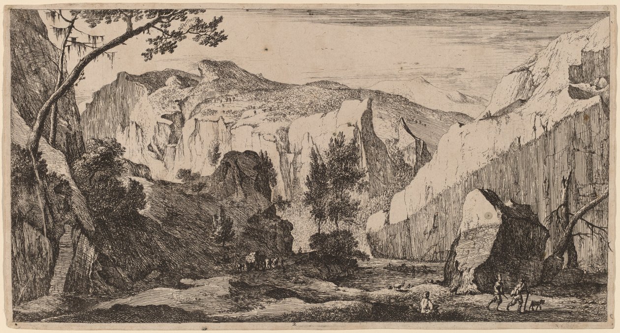 Sziklás táj: pl.2 alkotó: Roelant Roghman and Melchior Küsel