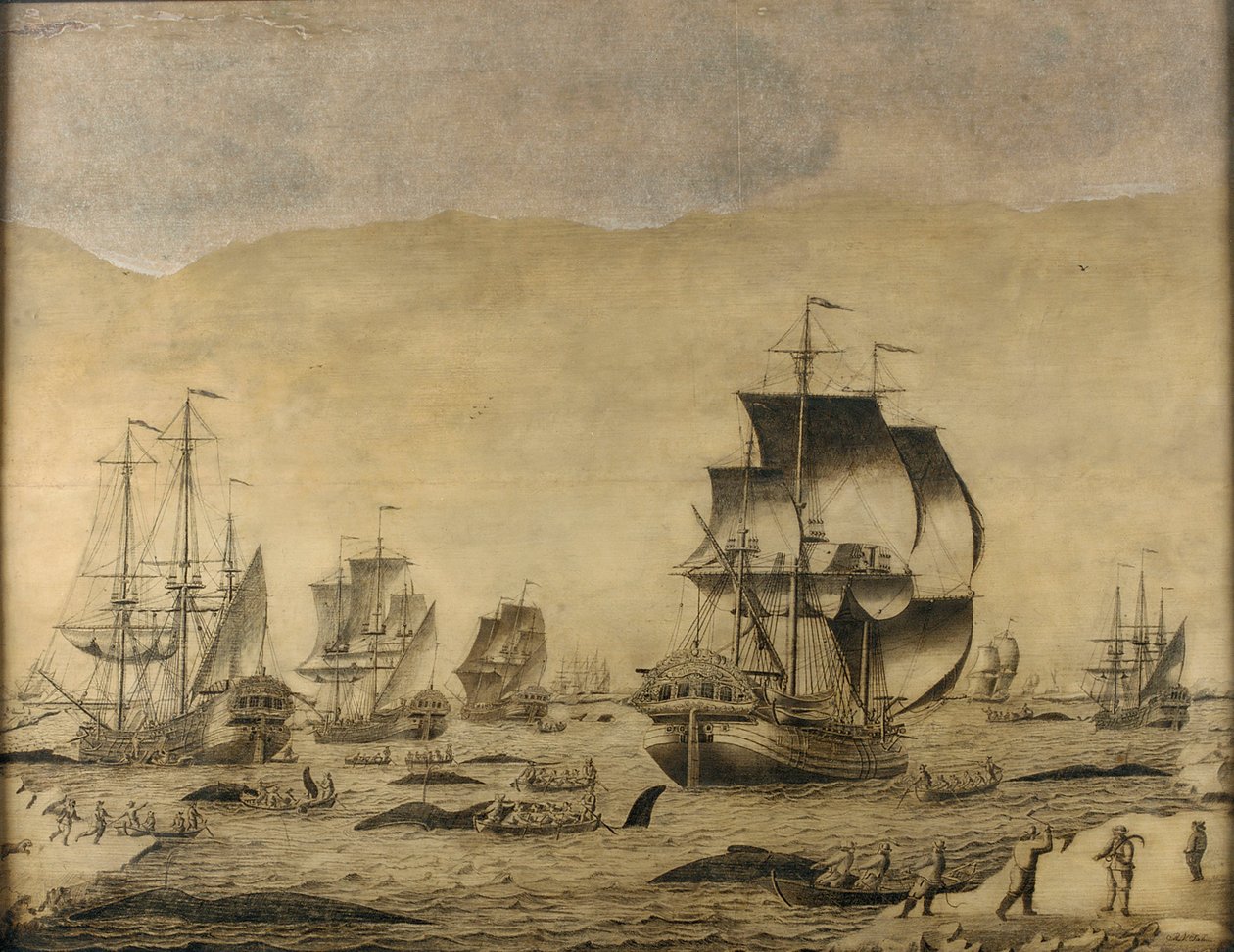 Holland bálnavadászok a jégen alkotó: Roelof van Salm