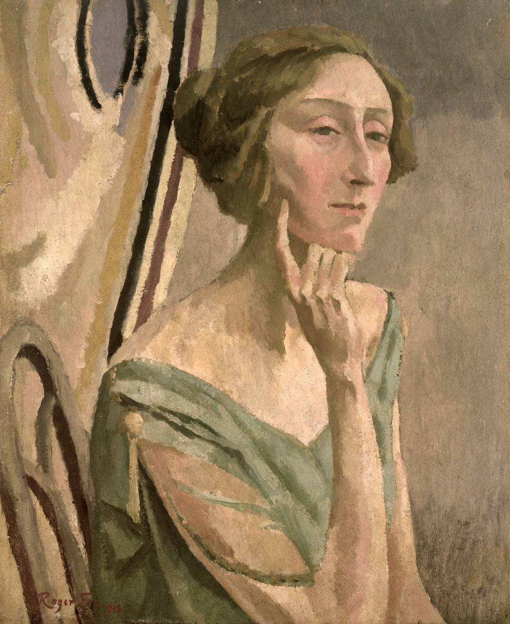 Edith Sitwell (1887-1964) portréja, 1915 alkotó: Roger Eliot Fry