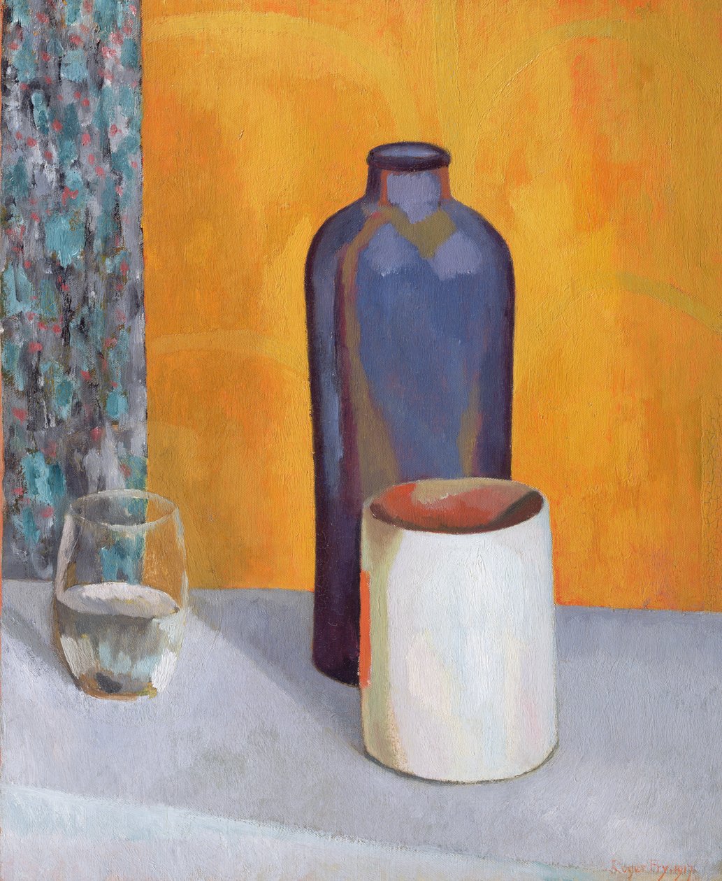Csendélet kék üveggel, 1917 alkotó: Roger Eliot Fry
