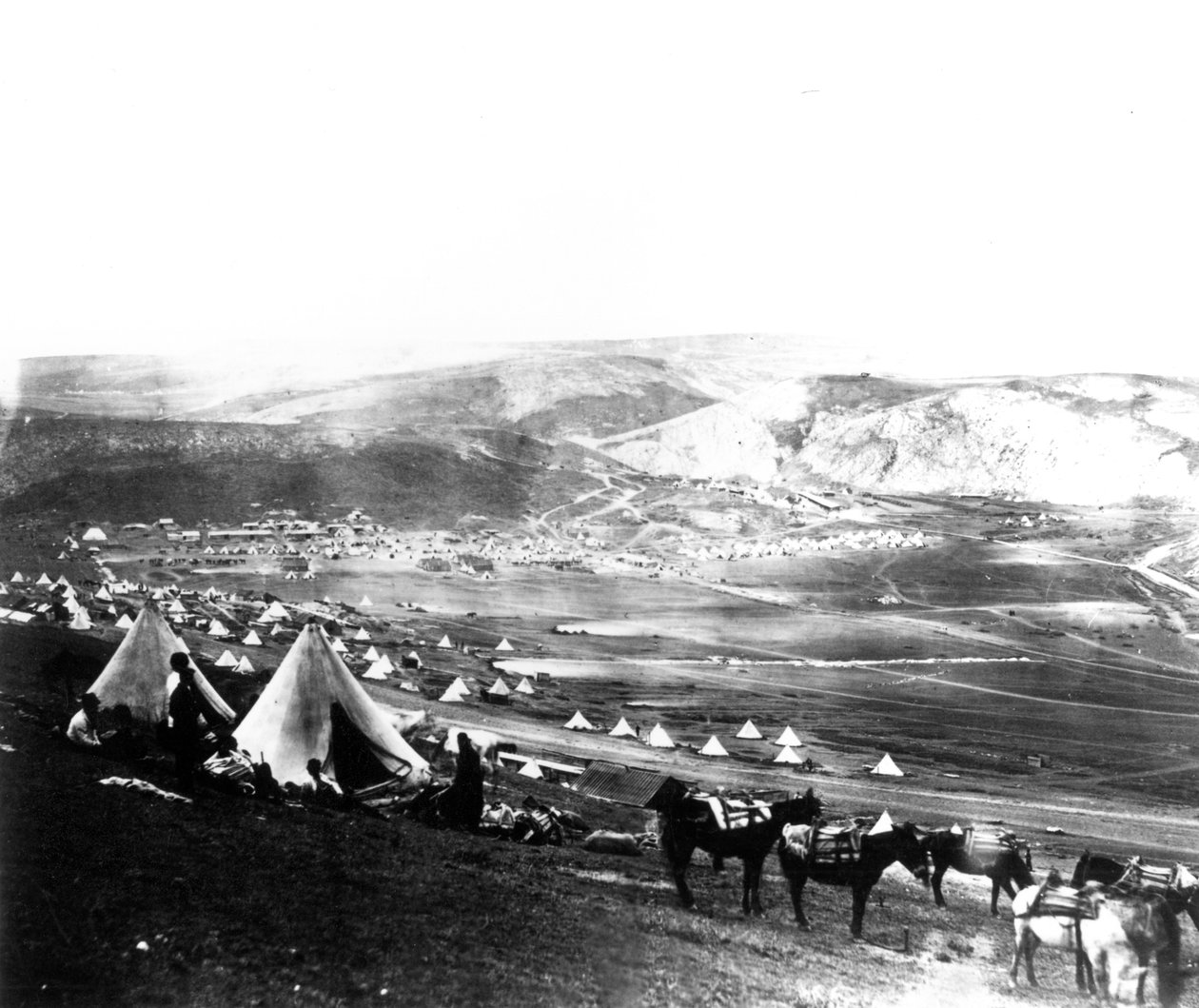 Szövetséges tábor, Krím, 1855 körül alkotó: Roger Fenton