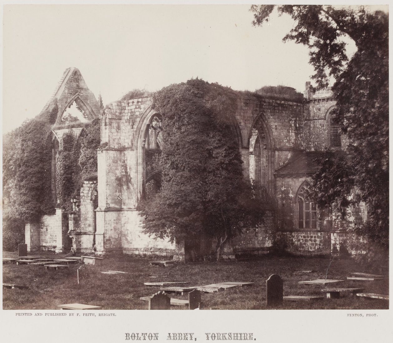 Bolton Abbey, Yorkshire, 1857 körül (albumnyomat) alkotó: Roger Fenton