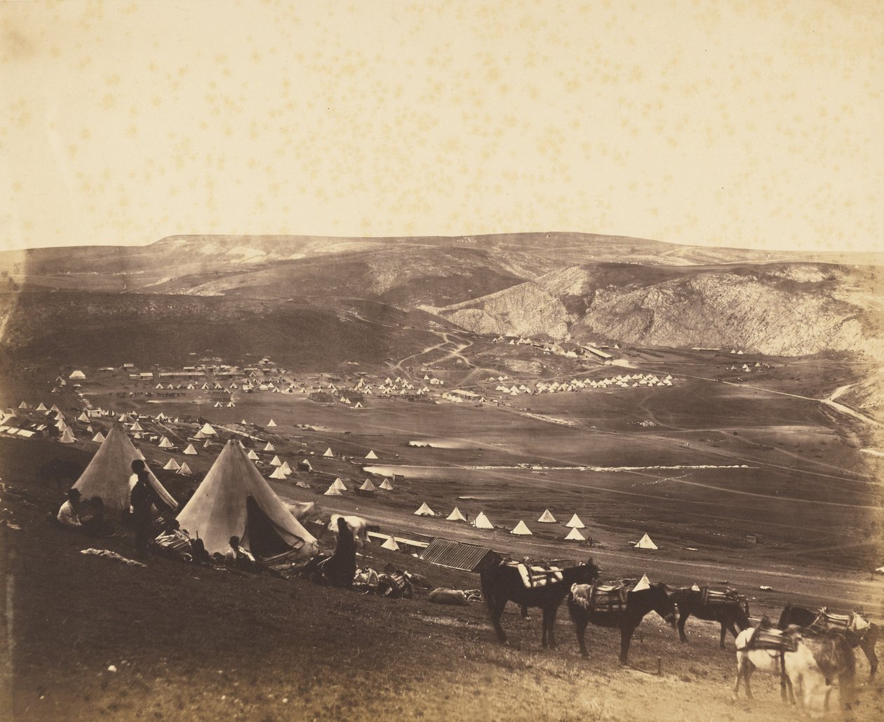 Lovassági tábor, Balaklava alkotó: Roger Fenton