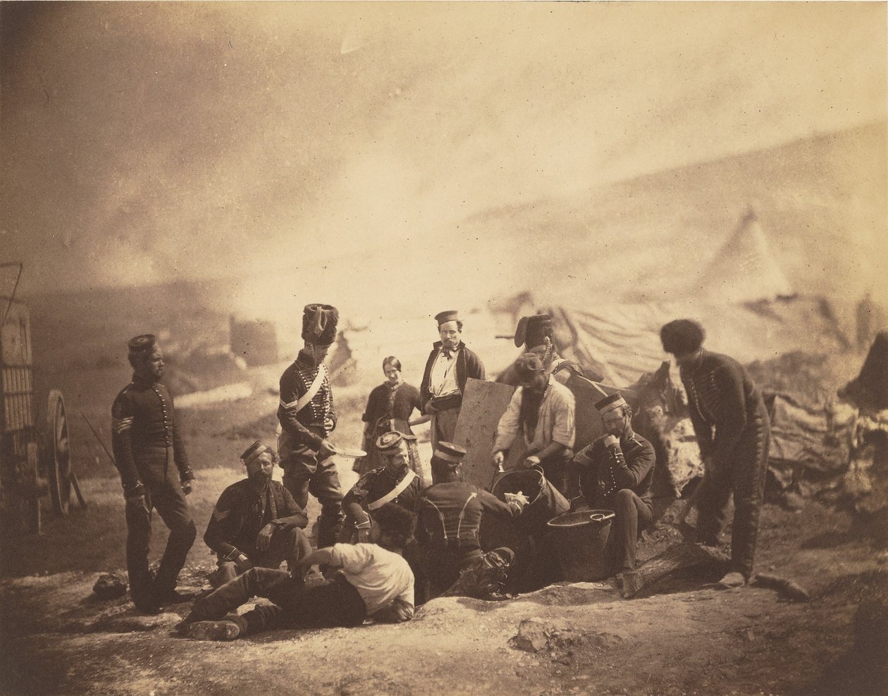 A 8. huszárezred főzőháza alkotó: Roger Fenton