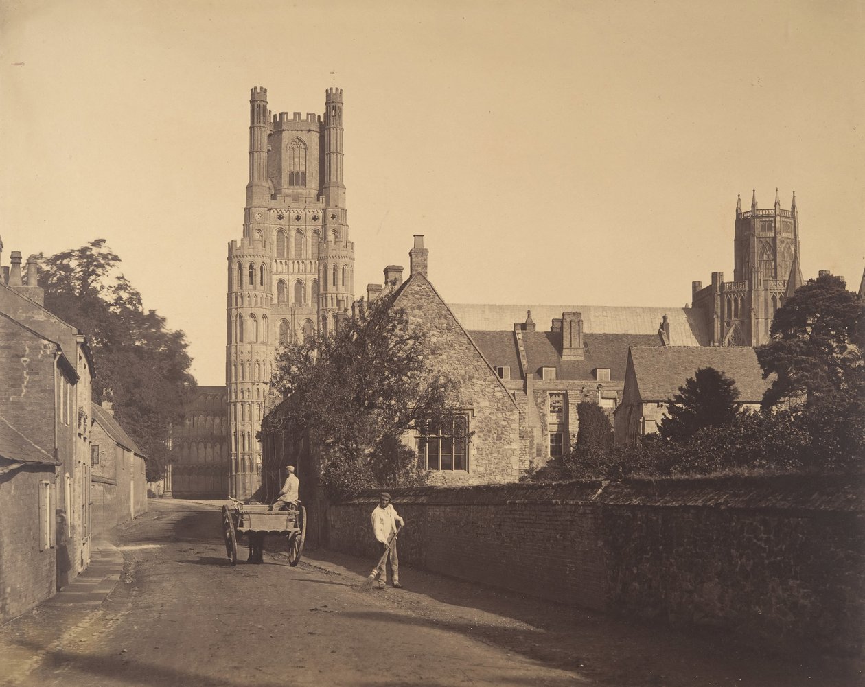 Ely székesegyház, a gimnáziumból, 1857. alkotó: Roger Fenton