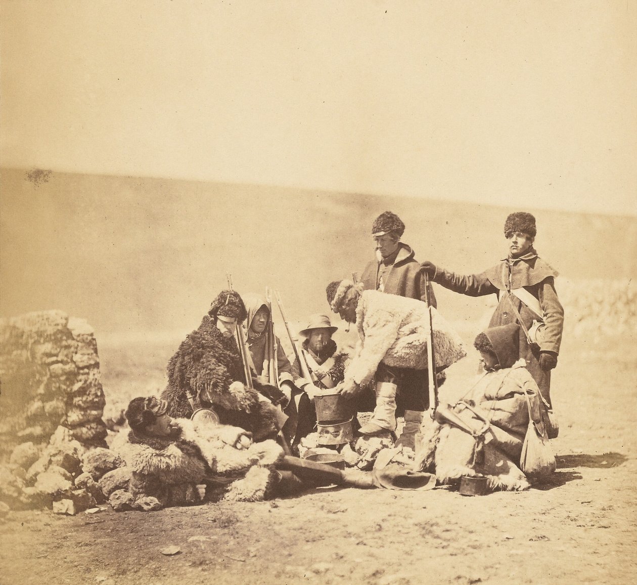 A 47-esek csoportja téli ruhában alkotó: Roger Fenton