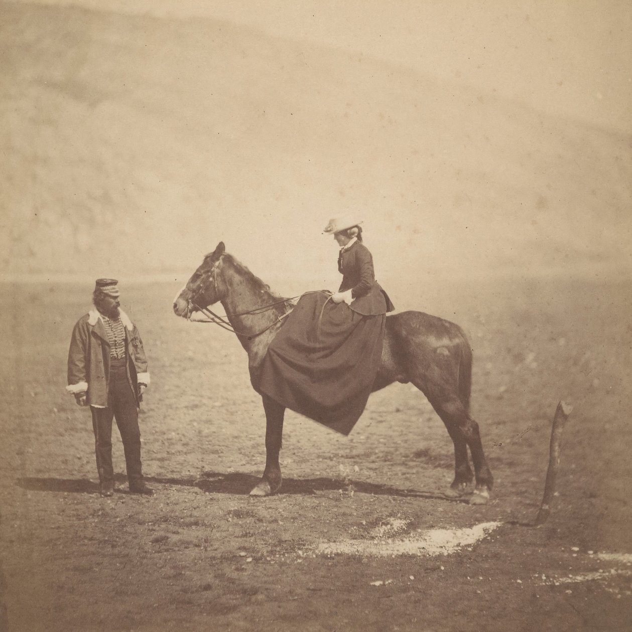 Henry Duberly és Mrs. Duberly, 1855. alkotó: Roger Fenton