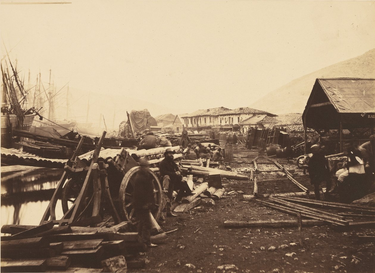 Landing Place Vasúti áruházak, Balaklava alkotó: Roger Fenton