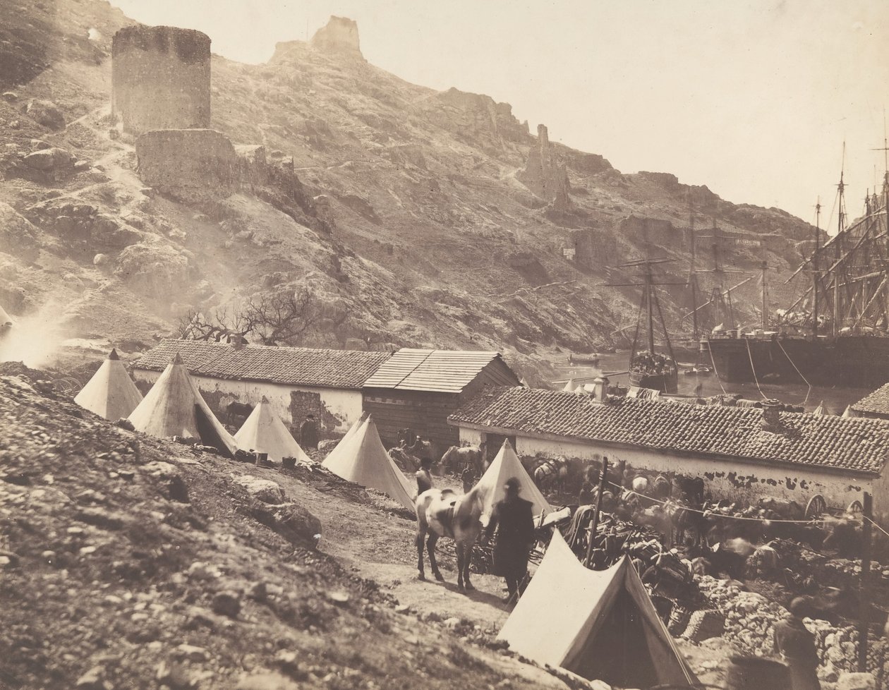 A genovai kastély, Balaklava, 1855. alkotó: Roger Fenton