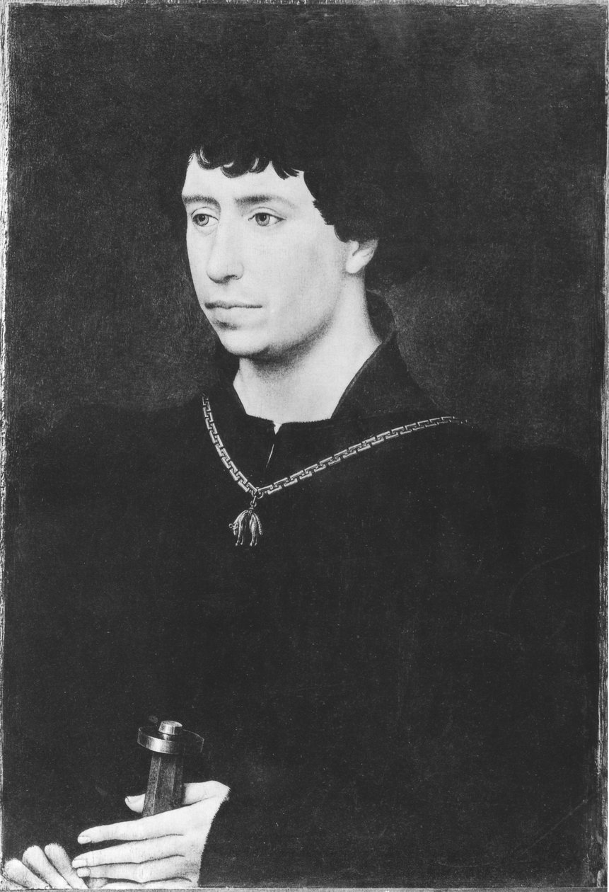 Merész Károly (1433-77) utolsó burgundi hercegének portréja alkotó: Rogier van der Weyden
