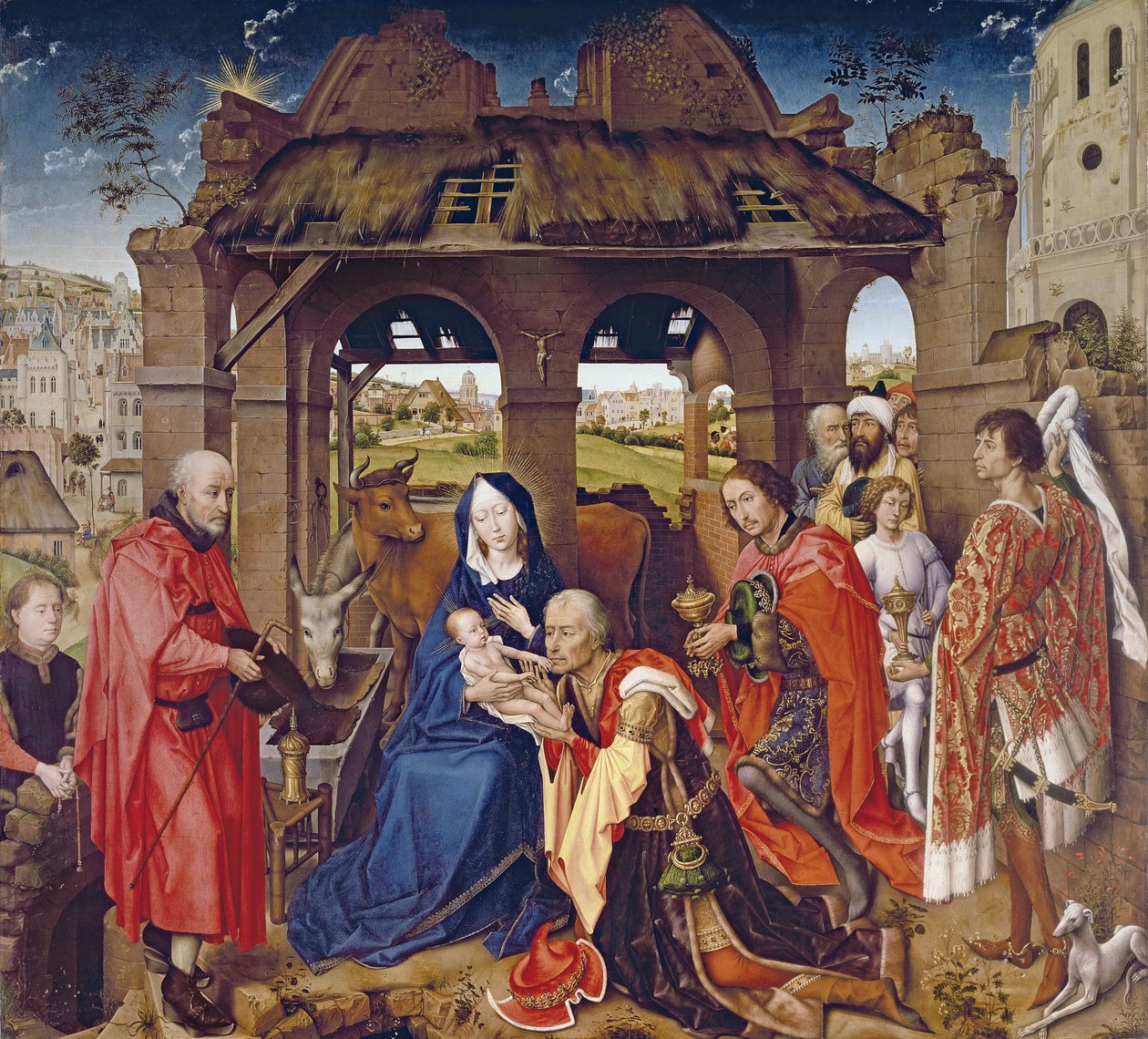 A mágusok imádása, 1455 körül (tölgyfa tábla) alkotó: Rogier van der Weyden