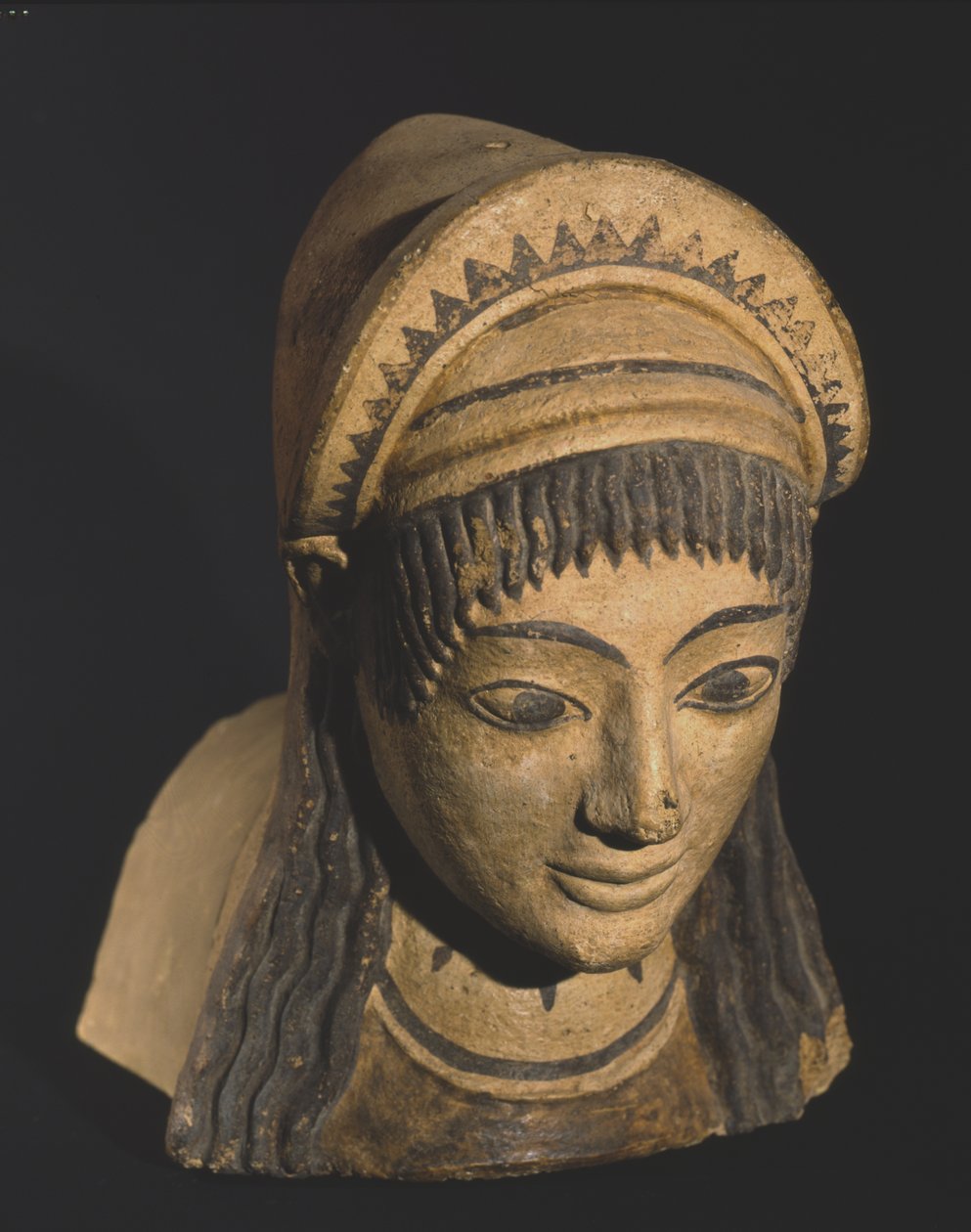 Antefix egy nő fejével alkotó: Roman
