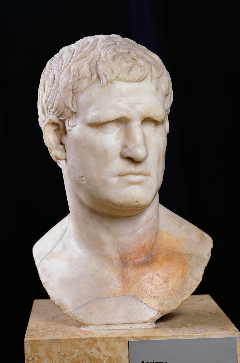 Agrippa mellszobra (i.e. 63-12) (márvány) alkotó: Roman