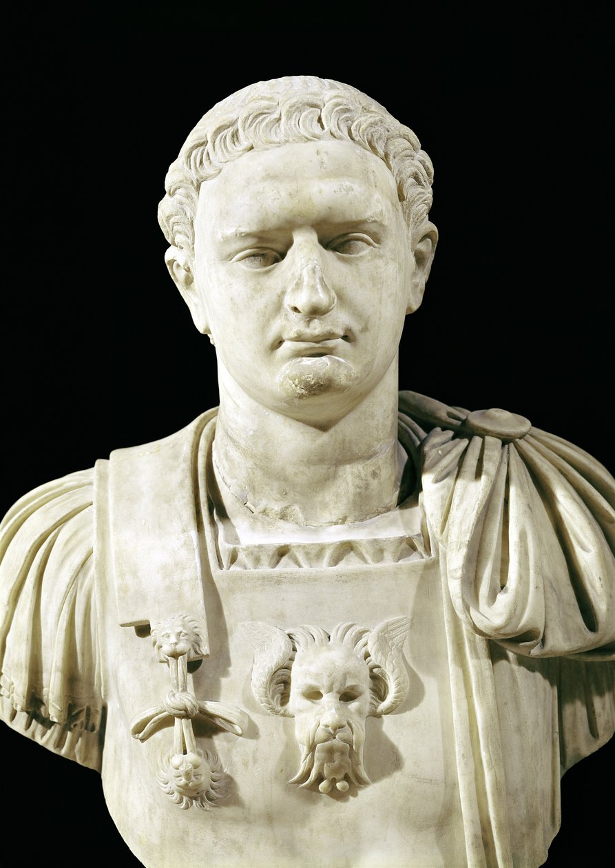 Domitianus császár mellszobra (i.sz. 51-96) (márvány) alkotó: Roman