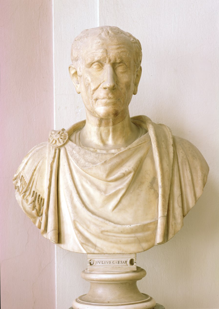 Julius Caesar mellszobra (Kr. e. 100-44) (márvány) alkotó: Roman
