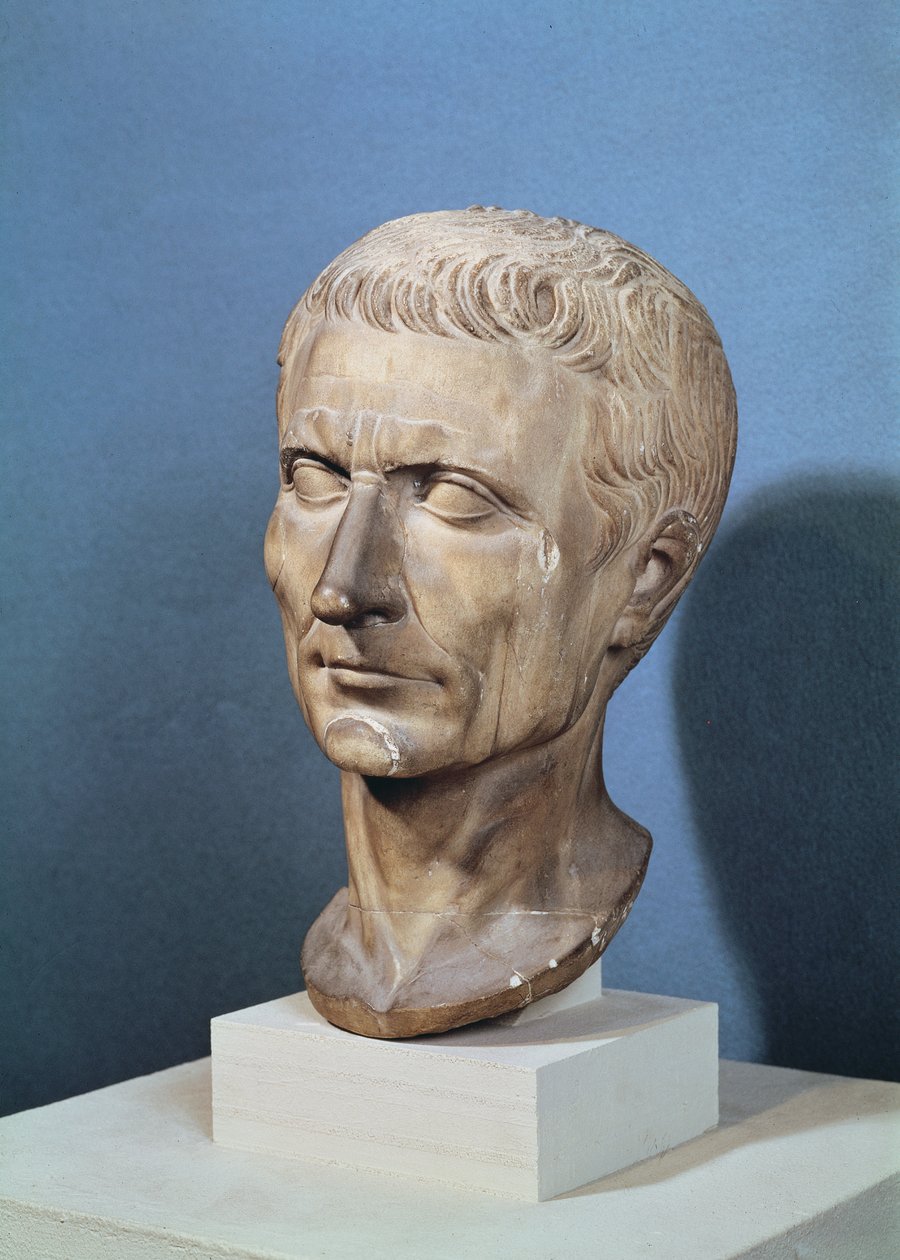 Julius Caesar mellszobra (Kr. e. 100-44) (márvány) alkotó: Roman