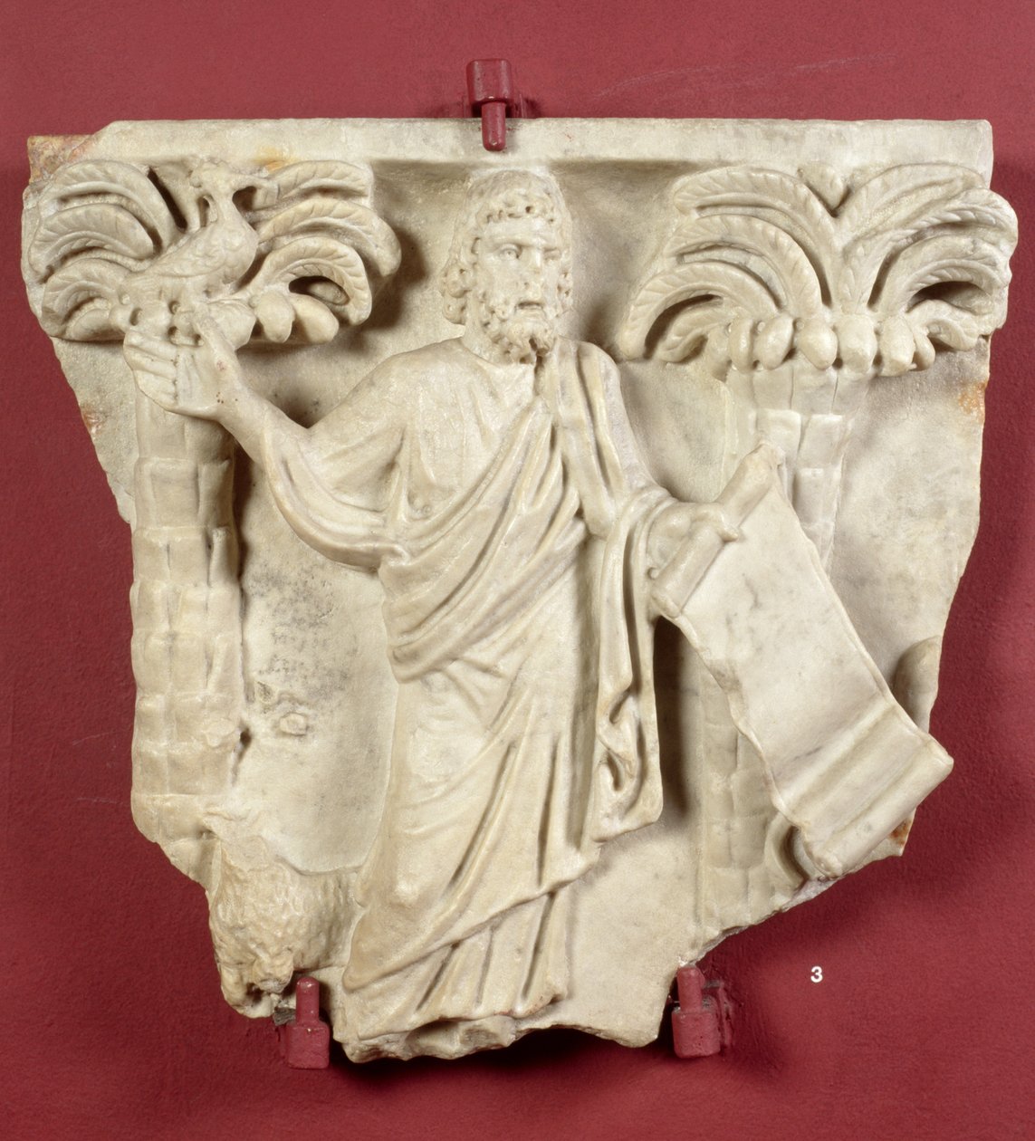 Krisztust törvényhozóként ábrázolják (márvány) alkotó: Roman