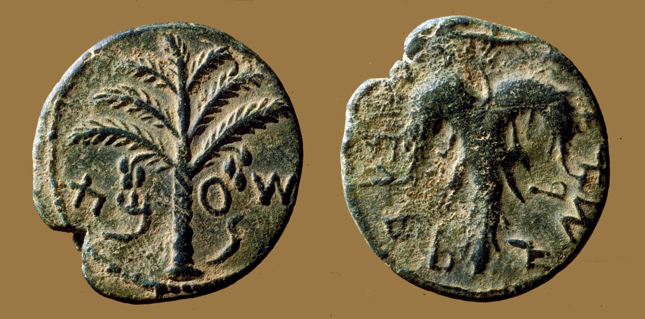 Érmék a rómaiak elleni Bar-Kokhba-lázadás emlékére, 132-133 (bronz) alkotó: Roman