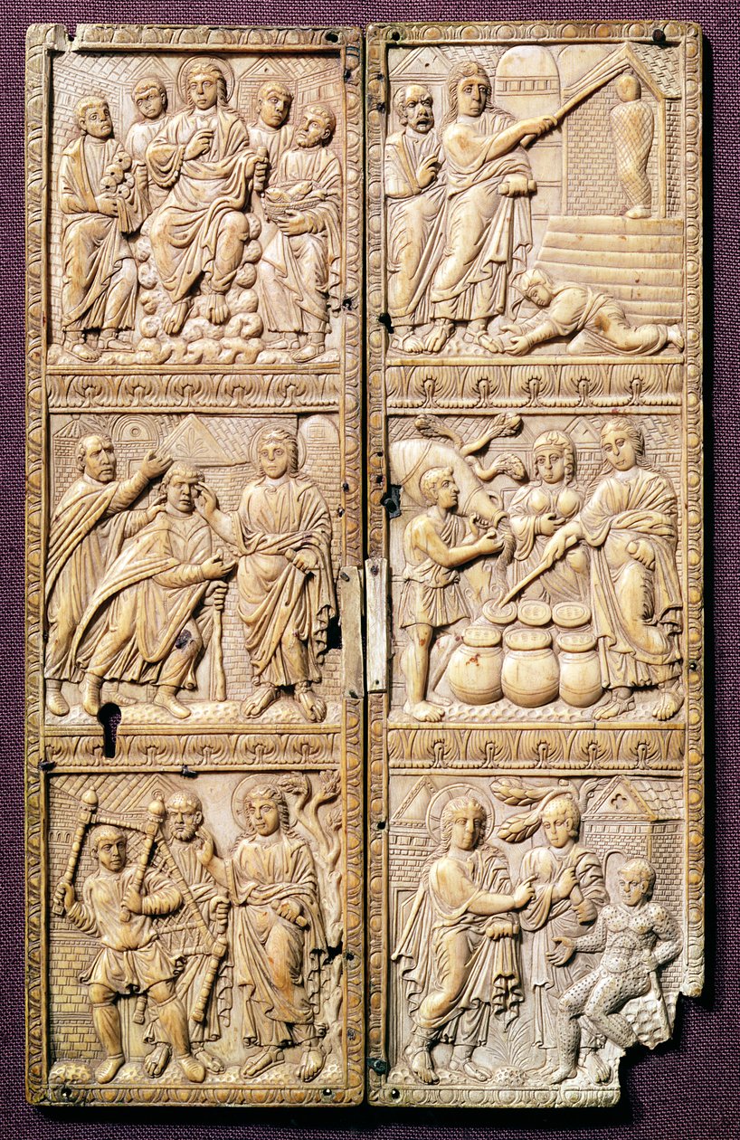 Krisztus csodáit bemutató diptichon, i.sz. 450-460 körül alkotó: Roman