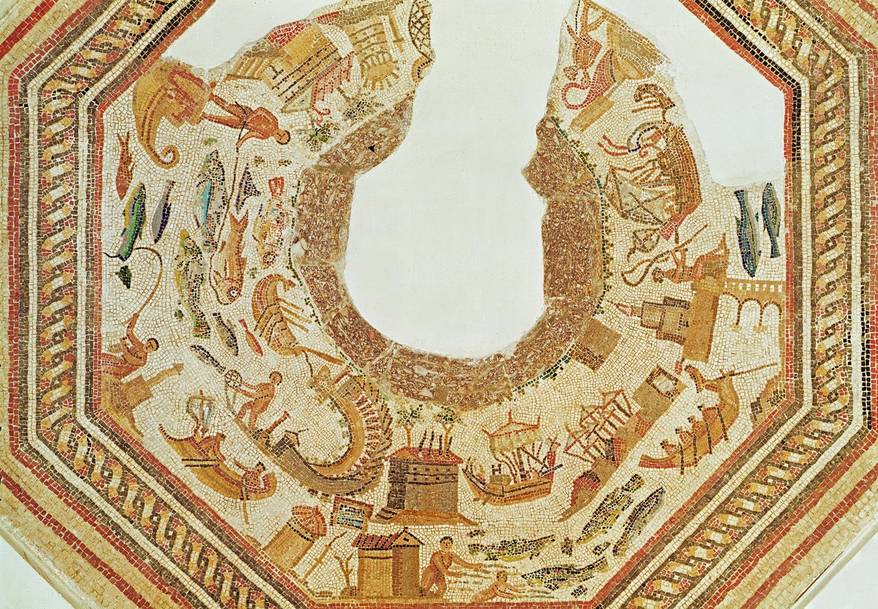 Hal, Vega Bajáról (mozaik) (részletesen lásd: 316398) alkotó: Roman