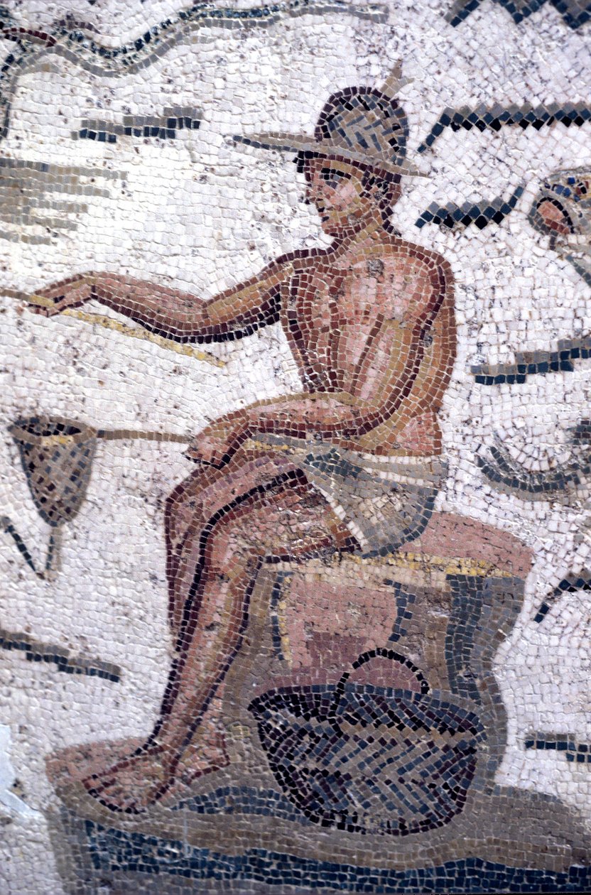Halász (mozaik) alkotó: Roman