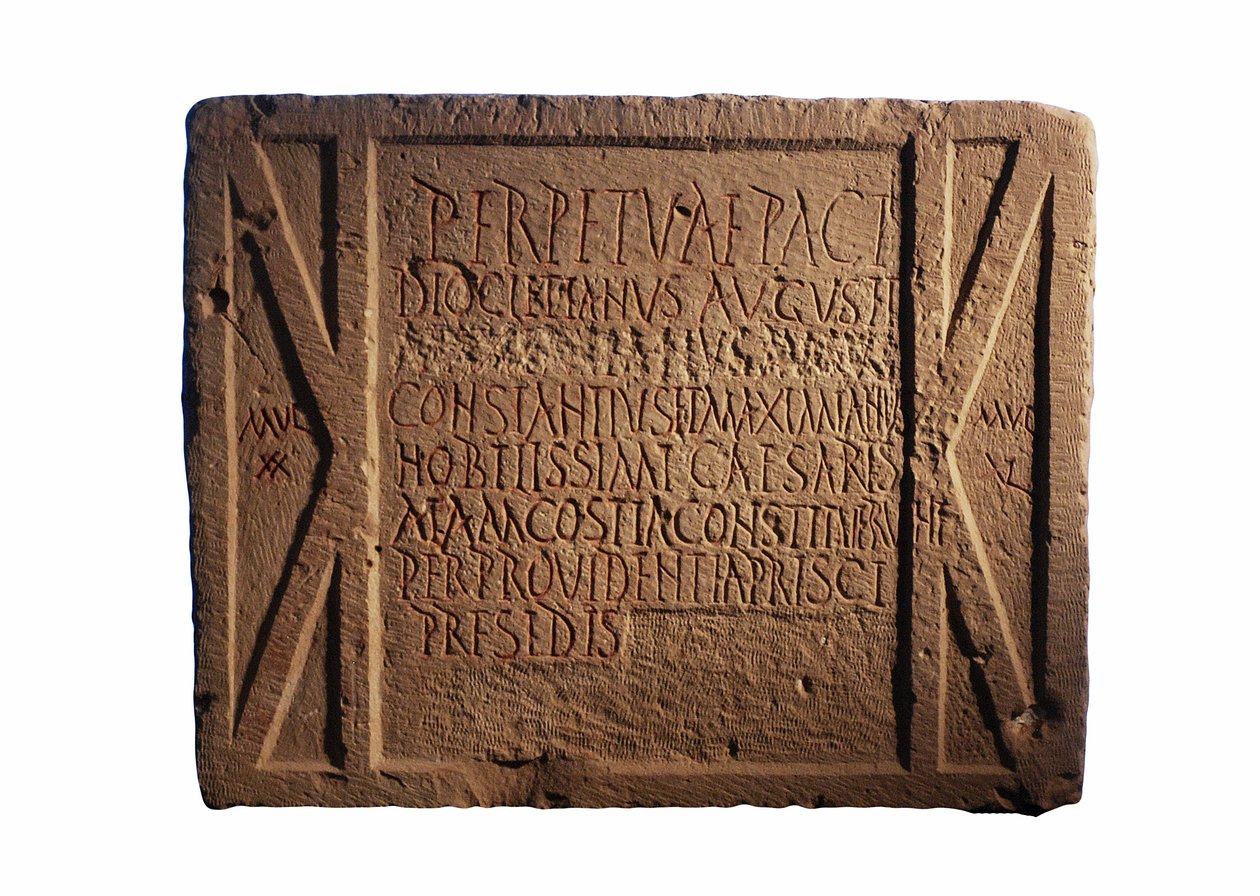 Felirat egy római hadsereg állásán, Yotvata, Dél-Negev, Izrael, i.sz. 297-303 körül alkotó: Roman