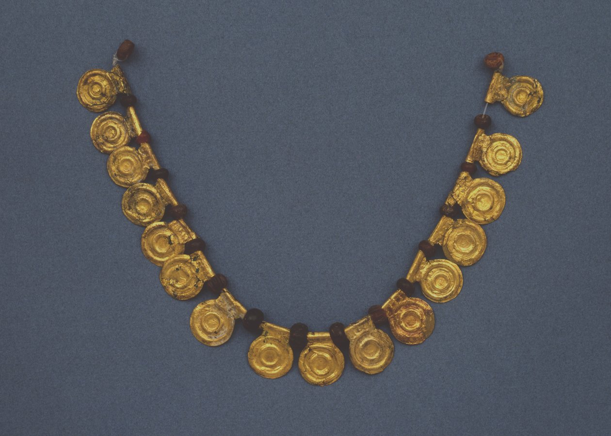 Nyaklánc, a palestrinai Castellani gyűjteményből (arany és borostyán) alkotó: Roman
