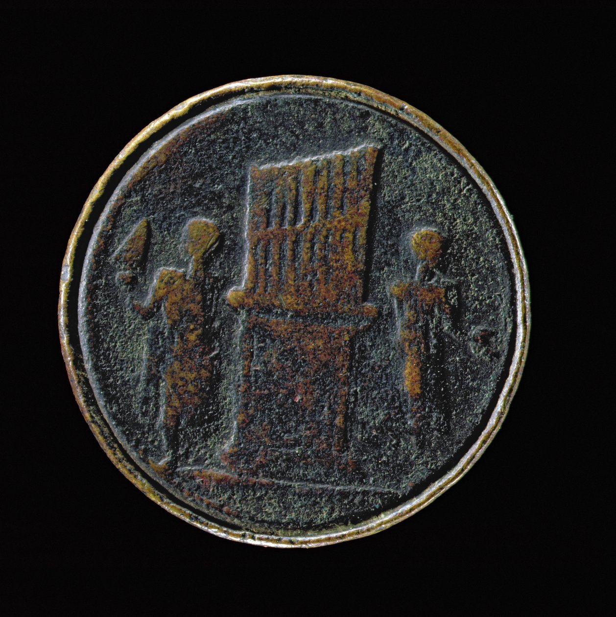 Orgonát ábrázoló római érme (bronz) alkotó: Roman
