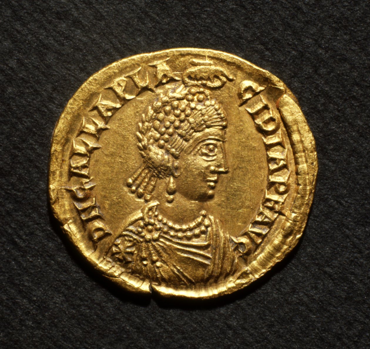 Galla Placidia Solidus, 425-50 (arany) alkotó: Roman