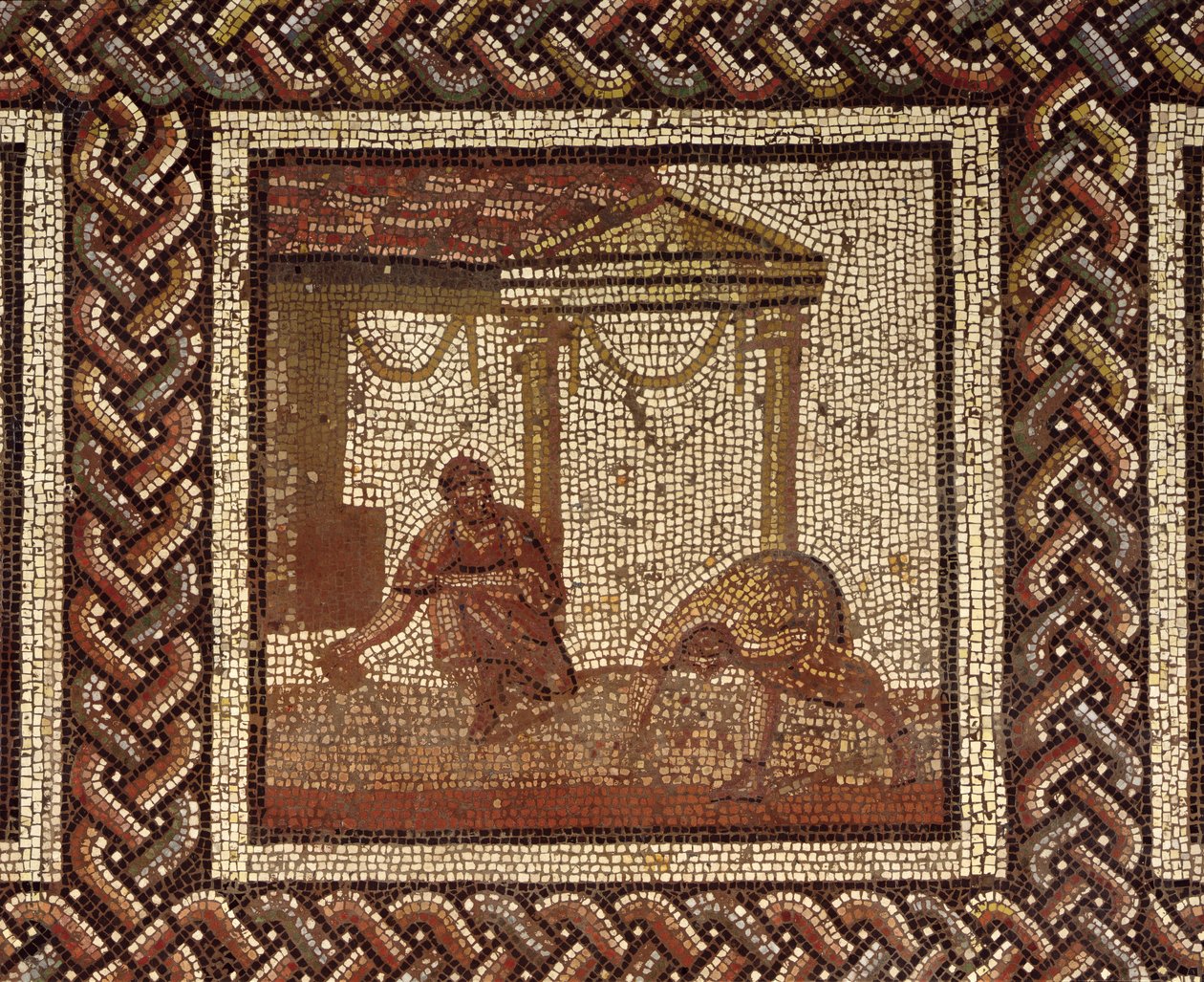 Bab vetése, Saint-Roman-en-Gal (mozaik) alkotó: Roman