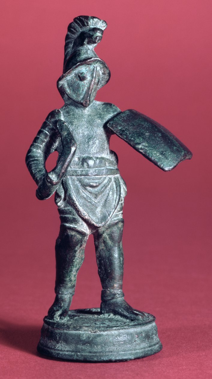 Gladiátor szobor, (bronz) alkotó: Roman