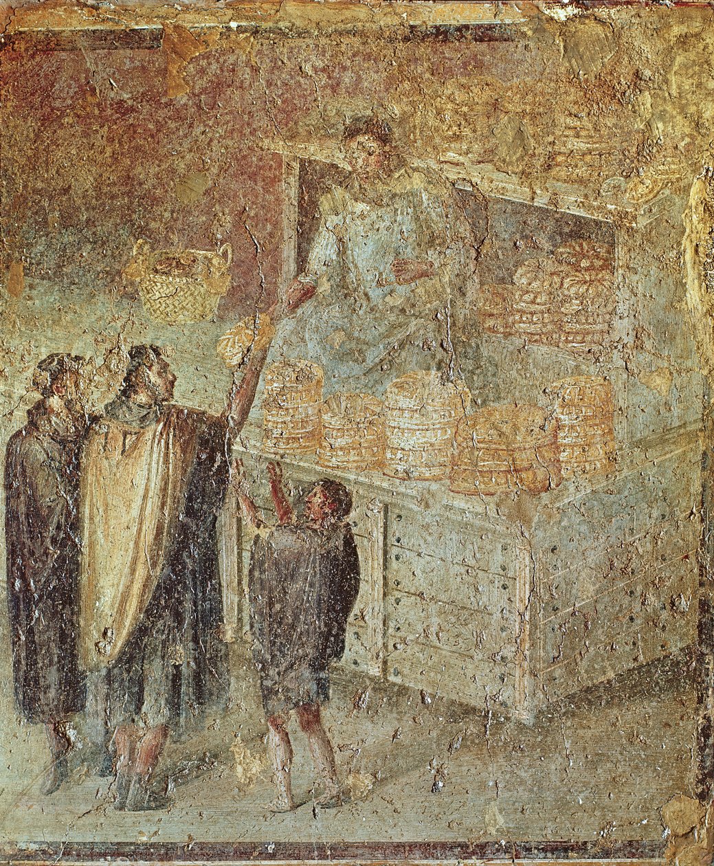 A péküzlet a pompeii „Casa del Panettiere”-ből (a pékek házából) alkotó: Roman