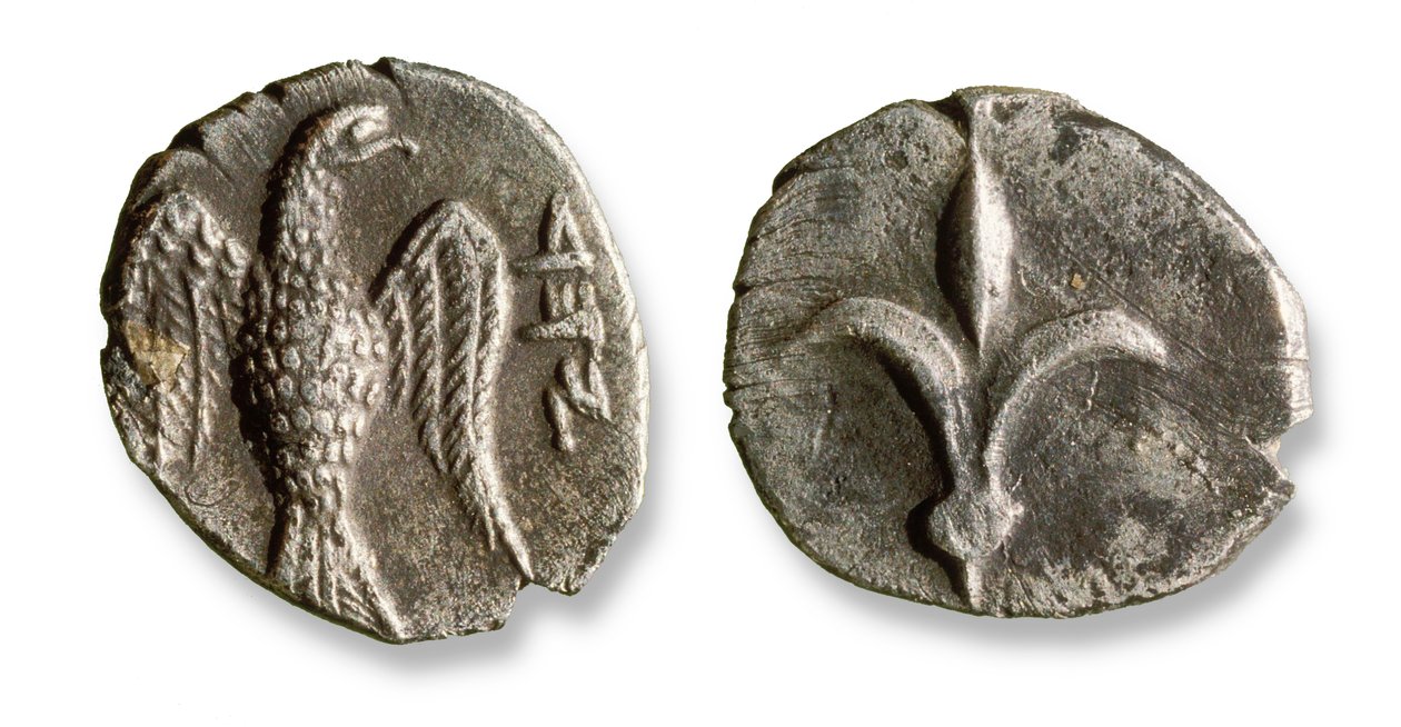 Az első zsidó érmék Izraelben, i.e. 333 körül (fém) alkotó: Roman
