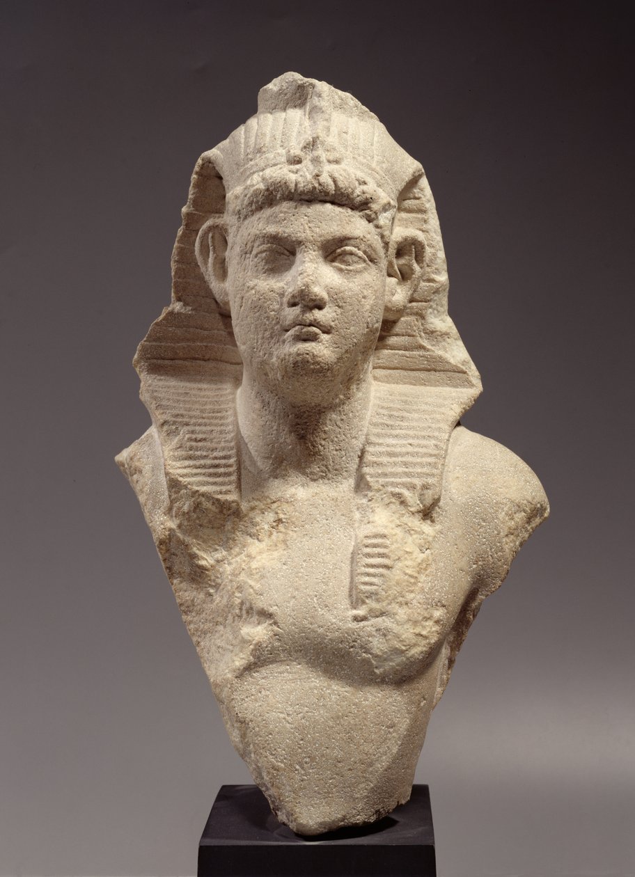 Római császár mellszobra fáraóként (márvány) alkotó: Roman Period Egyptian