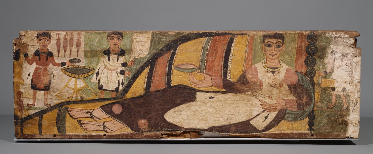 Fragmentek egy festett szakrofágból, Kr.u. 4. század. alkotó: Roman Period Egyptian