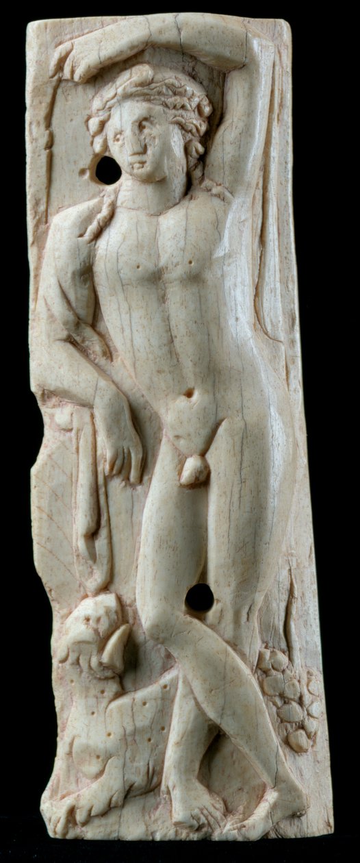 Dionüszoszt ábrázoló emléktábla Egyiptomból (csont) alkotó: Roman Period Egyptian