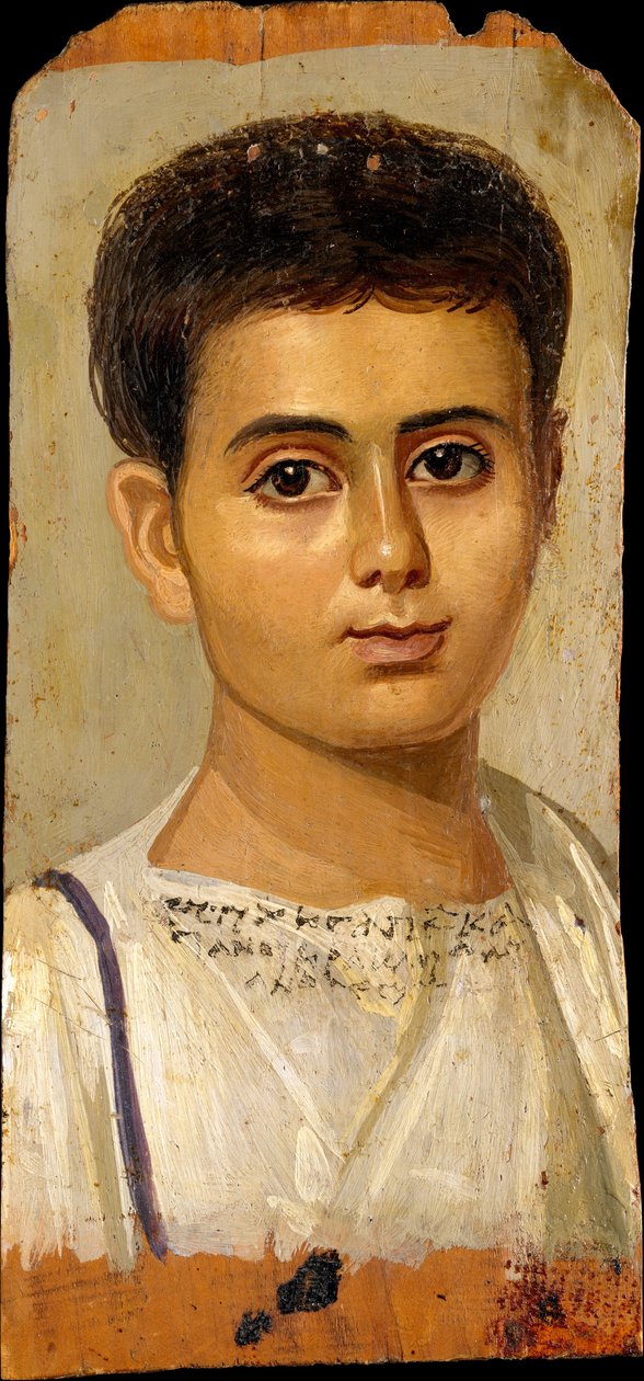 Eutyches fiú portréja, i.sz. 100-150 alkotó: Roman Period Egyptian