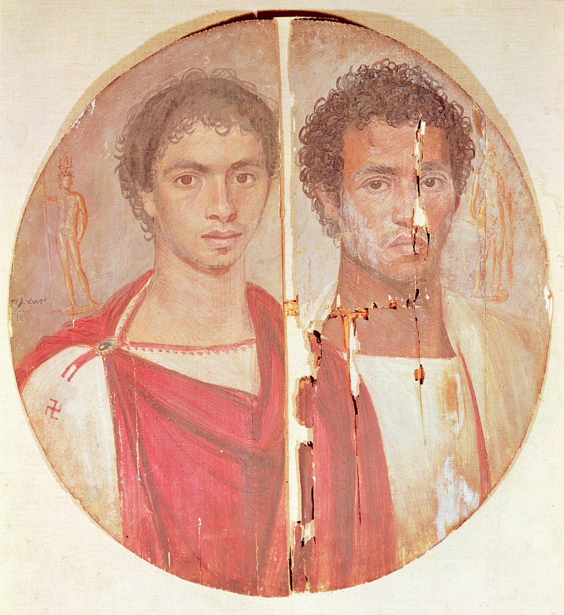 Két testvér portréja (enkausztikus festmény fára) alkotó: Roman Period Egyptian