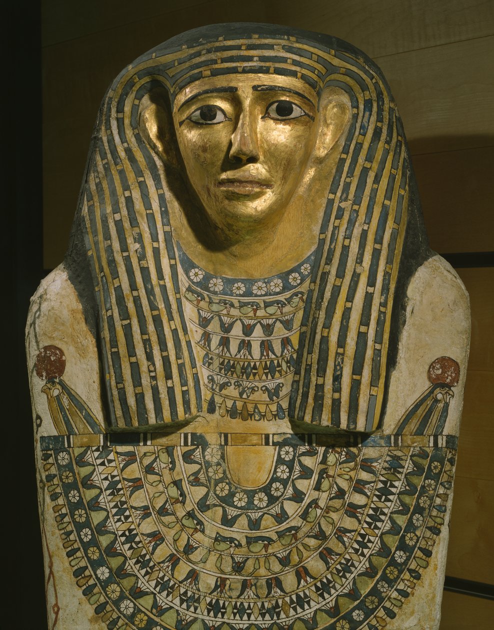 Imenhetep szarkofágja, Touna el Gebelből, Kr.e. 1. század - Kr.u. 1. század, (festett és aranyozott fügefa, karton, stukkóvászon) alkotó: Roman Period Egyptian