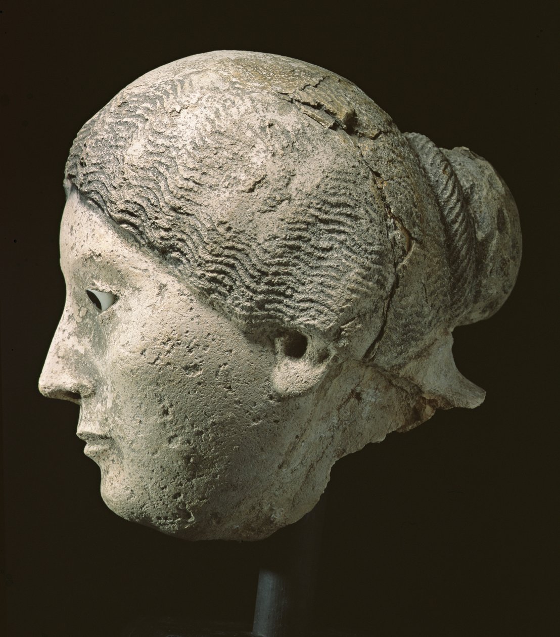 Egy nő fejének oldalnézete, Kr.u. 2. vagy 3. században (gipsz) (lásd még: 270971-972, 270974) alkotó: Roman Period Egyptian