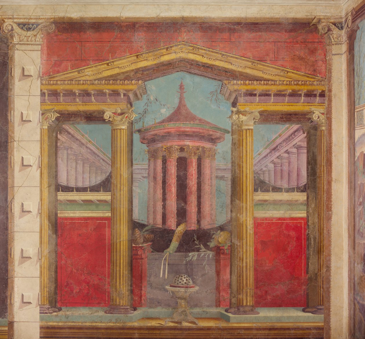 Falfestmény egy boscoreale-i villa kubikulumából, Kr. e. 50-40 körül. alkotó: Roman Republican Period